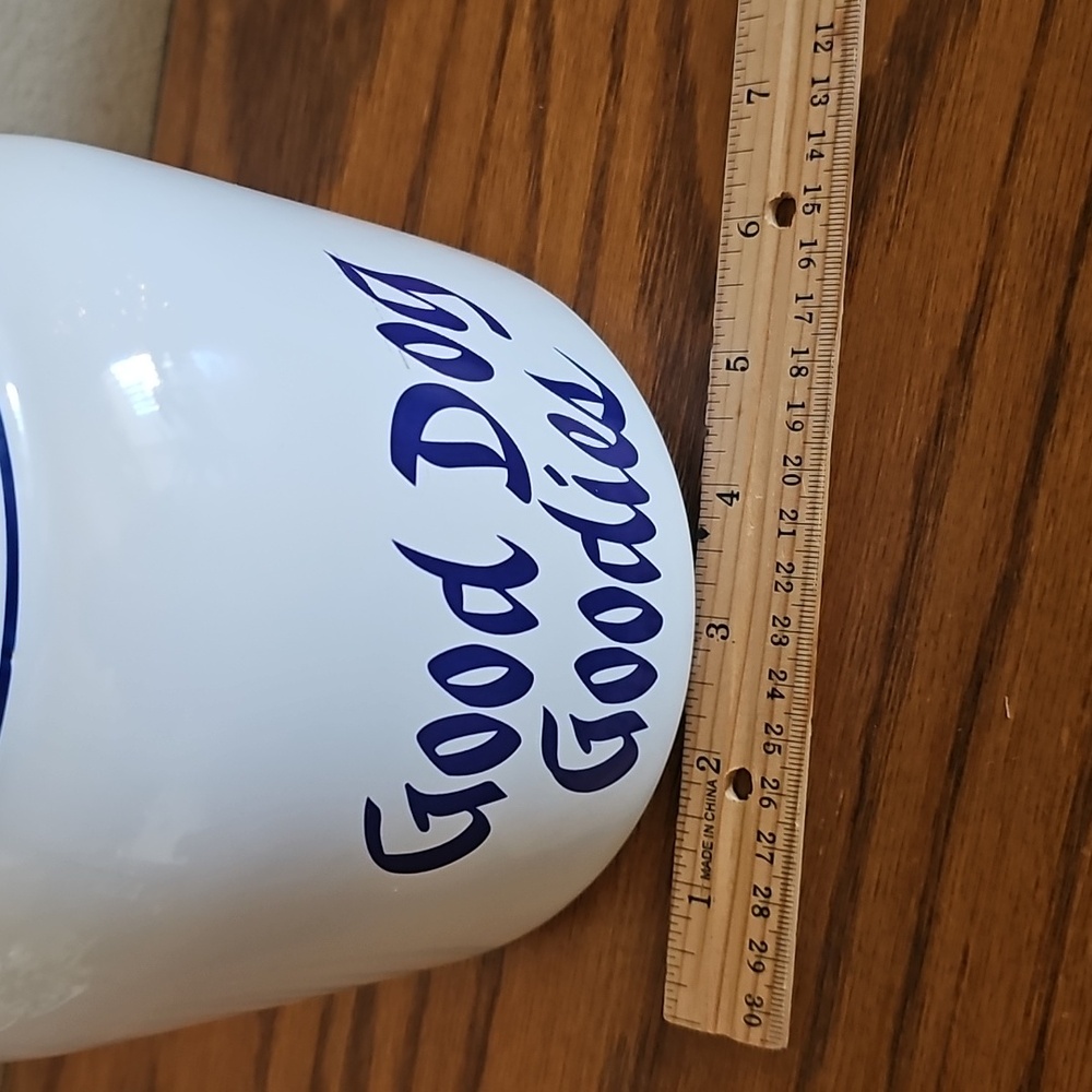 White and Blue Dog Treat Jar - Picture 8 of 9